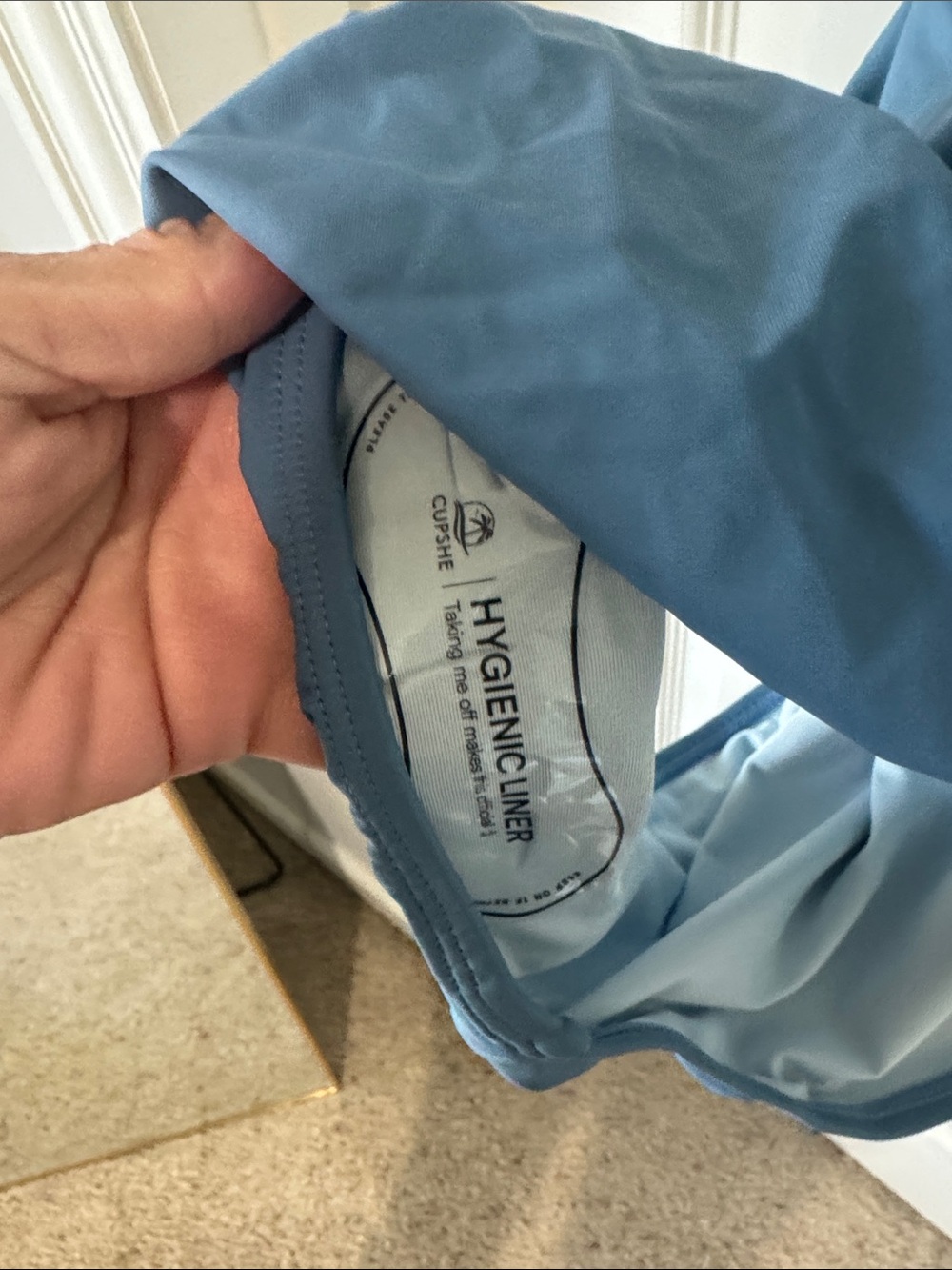 Cupshe Light Blue Ruched One-Piece Swimsuit - Picture 2 of 4